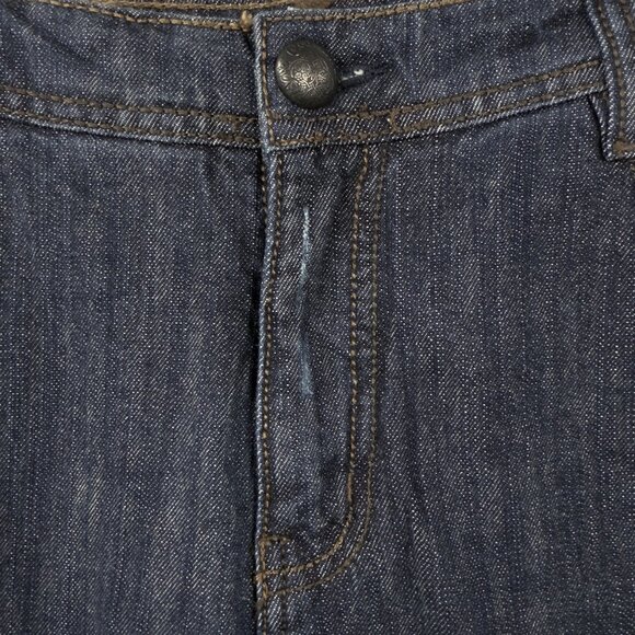 CODE BLEU Flare Jeans Size 12 Dark Wash Studded Back Pockets Bootcut - Picture 3 of 16